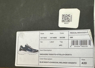 Versace Medusa Men’s Dark Blue/Gray Sneakers 9 US (42) 1011942 IT NIB $850