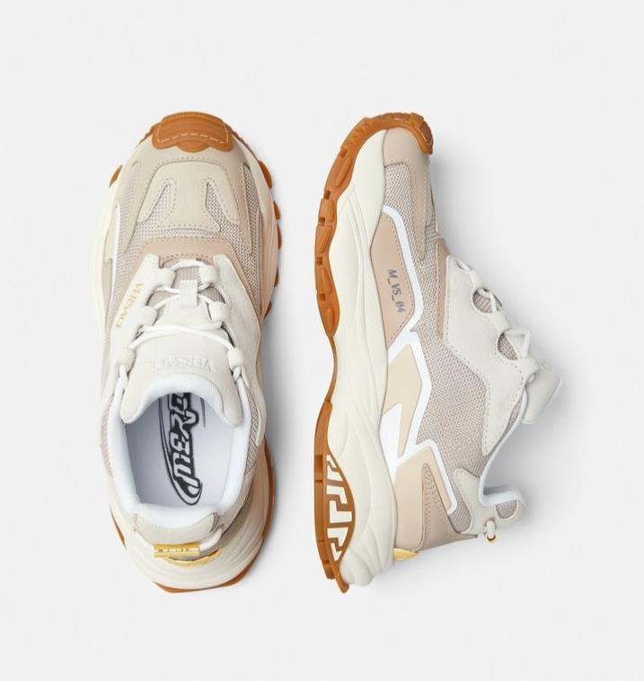 Versace Mercury Women’s White/Beige Sneakers 9 US (39 Euro) 1016318 NIB $890