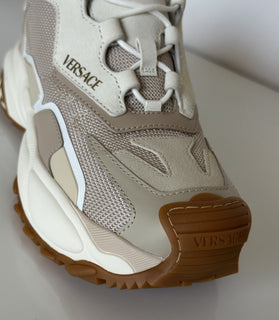 Versace Mercury Women’s White/Beige Sneakers 10 US (40 Euro) 1016318 NIB $890