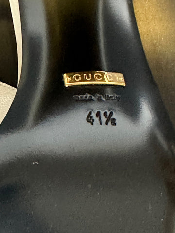 Gucci Horsebit Womens Pump Leather White Shoes Sandals 11.5 US (41.5) 643892 NIB