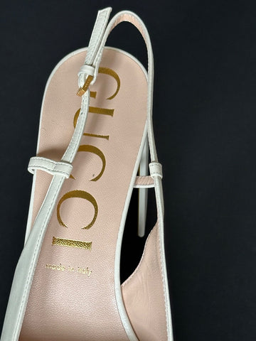 Gucci Horsebit Womens Pump Leather White Shoes Sandals 11.5 US (41.5) 643892 NIB