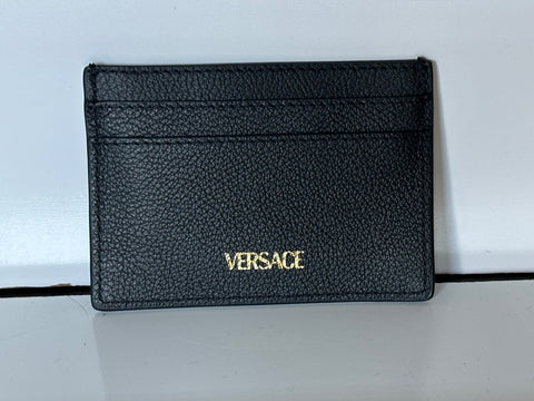 Versace Medusa Head Black Leather Card Case Wallet 1008105