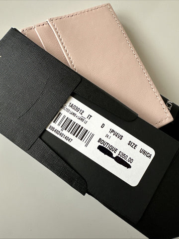 Versace Medusa Head Quilted Leather Light Pink Card Case 1008825 Italy NWT $350