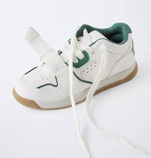 Zara Boys Leather White MULTI-PIECE High Top Sneakers Size 4 EU 36 NWT