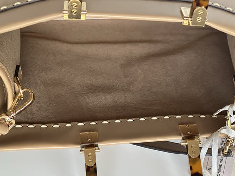 Fendi Roma Calf Leather Sunshine Medium Brown Shopping Bag 8BH386 IT NWT $3290