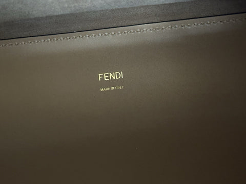 Fendi Roma Calf Leather Sunshine Medium Brown Shopping Bag 8BH386 IT NWT $3290