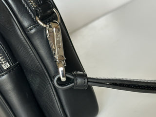 Fendi FF Logo Calf Leather Camera Case Shoulder Bag Black 7VA607 IT NWT $2100