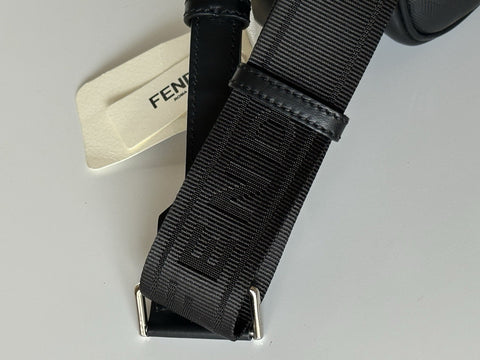 Fendi FF Logo Calf Leather Camera Case Shoulder Bag Black 7VA607 IT NWT $2100