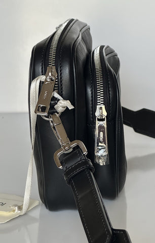 Fendi FF Logo Calf Leather Camera Case Shoulder Bag Black 7VA607 IT NWT $2100