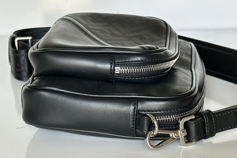 Fendi FF Logo Calf Leather Camera Case Shoulder Bag Black 7VA607 IT NWT $2100