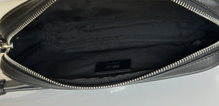 Fendi FF Logo Calf Leather Camera Case Shoulder Bag Black 7VA607 IT NWT $2100