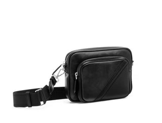 Fendi FF Logo Calf Leather Camera Case Shoulder Bag Black 7VA607 IT NWT $2100