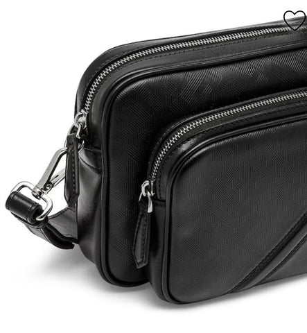 Fendi FF Logo Calf Leather Camera Case Shoulder Bag Black 7VA607 IT NWT $2100