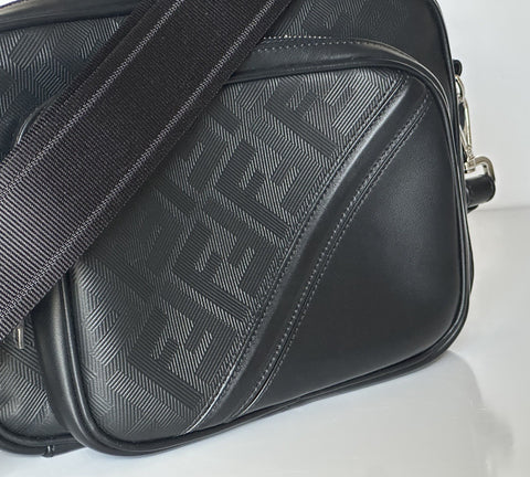 Fendi FF Logo Calf Leather Camera Case Shoulder Bag Black 7VA607 IT NWT $2100