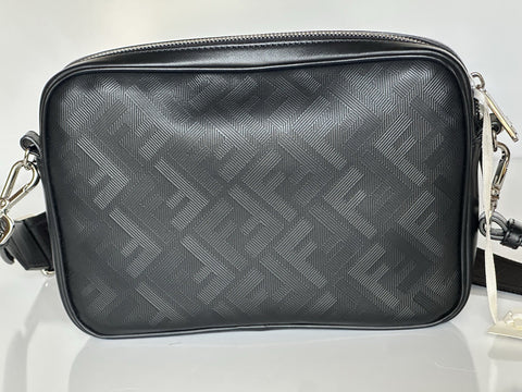 Fendi FF Logo Calf Leather Camera Case Shoulder Bag Black 7VA607 IT NWT $2100
