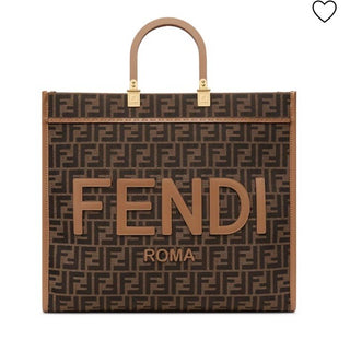Fendi Roma Jackuard FF Logo Canvas Sunshine Large Tote Bag 8BH372 IT NWT $3450