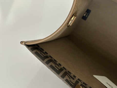 Fendi Roma Jackuard FF Logo Canvas Sunshine Large Tote Bag 8BH372 IT NWT $3450