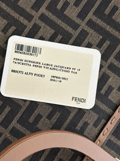 Fendi Roma Jackuard FF Logo Canvas Sunshine Large Tote Bag 8BH372 IT NWT $3450