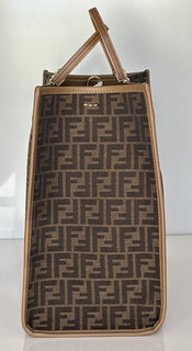 Fendi Roma Jackuard FF Logo Canvas Sunshine Large Tote Bag 8BH372 IT NWT $3450