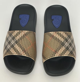 Burberry Dive Sand IP Check Slide Sandals 8 US (41 Euro) 8102133 IT NIB $390