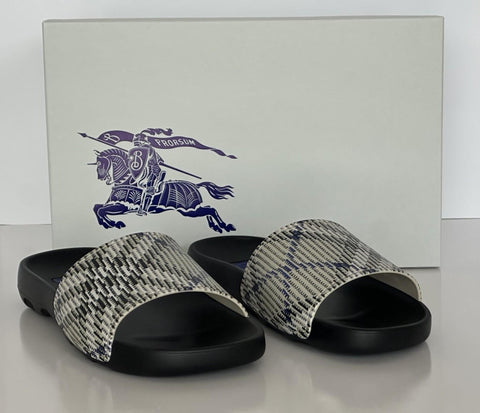 Burberry Dive Lichen IP Check Slide Sandals 8 US (41 Euro) 8102419 IT NIB $390