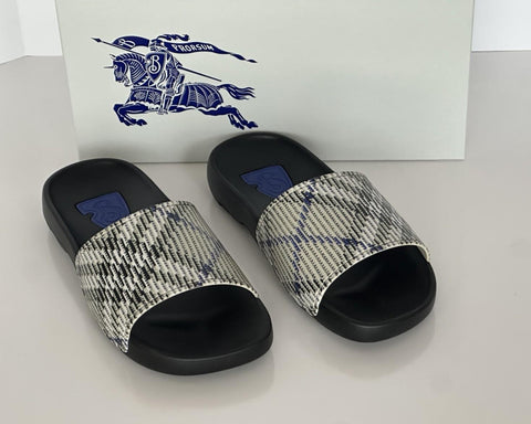 Burberry Dive Lichen IP Check Slide Sandals 8 US (41 Euro) 8102419 IT NIB $390
