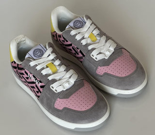 Versace Greca Women’s Medusa Pink/Yellow/Gray Sneakers 9 US (39 Eu) 1014316 NIB