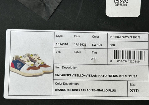Versace Women’s Medusa Multicolor Sneakers 7 US (37 Euro) Italy 1014316 NIB
