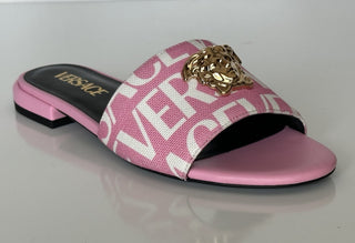 VERSACE Gold Medusa Women's Rose/White Sandals 5.5 US (35.5) 1019229 Spain NIB