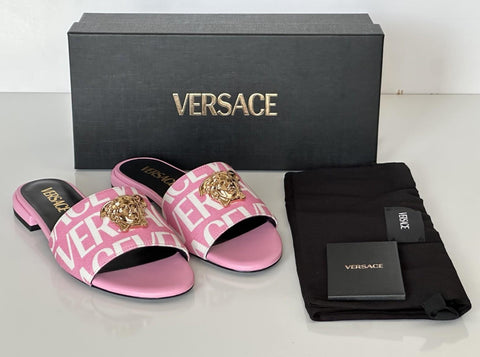 VERSACE Gold Medusa Women's Rose/White Sandals 5.5 US (35.5) 1019229 Spain NIB