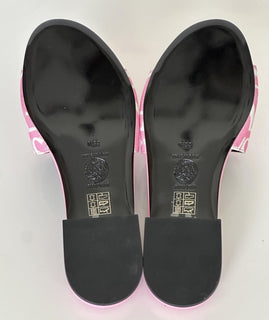 VERSACE Gold Medusa Women's Rose/White Sandals 5.5 US (35.5) 1019229 Spain NIB