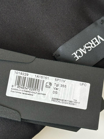 VERSACE Gold Medusa Women's Rose/White Sandals 5.5 US (35.5) 1019229 Spain NIB