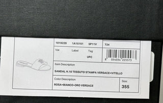 VERSACE Gold Medusa Women's Rose/White Sandals 5.5 US (35.5) 1019229 Spain NIB