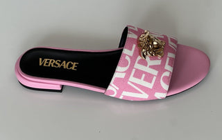 VERSACE Gold Medusa Women's Rose/White Sandals 5.5 US (35.5) 1019229 Spain NIB