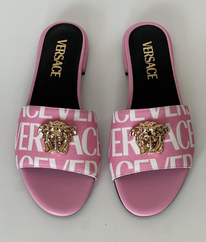 VERSACE Gold Medusa Women's Rose/White Sandals 5.5 US (35.5) 1019229 Spain NIB