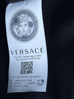 Versace Silver Medusa Head Calf Leather Medium Black Hobo Bag 1007679 NWOT $2325