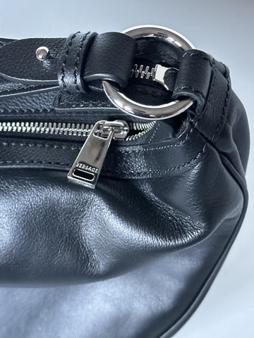 Versace Silver Medusa Head Calf Leather Medium Black Hobo Bag 1007679 NWOT $2325