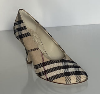 Burberry Women's Pump Alabaster IP Check Shoes 6 US (36 Eu) 8100970 IT NIB $890