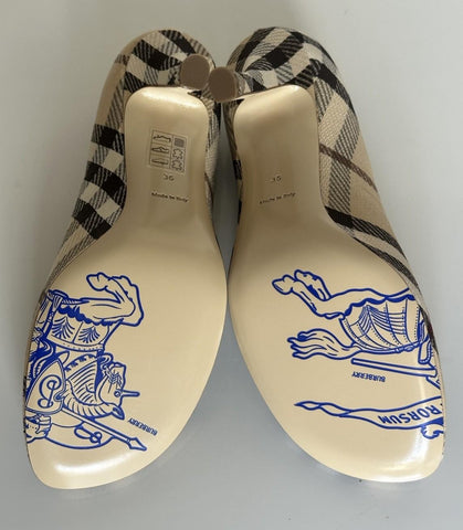Burberry Women's Pump Alabaster IP Check Shoes 6 US (36 Eu) 8100970 IT NIB $890