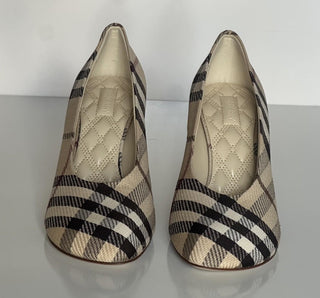 Burberry Women's Pump Alabaster IP Check Shoes 6 US (36 Eu) 8100970 IT NIB $890