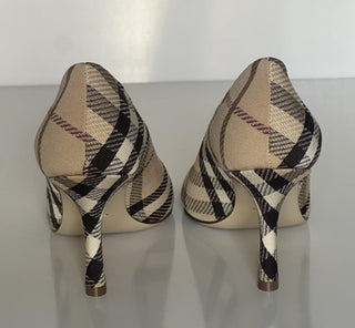 Burberry Women's Pump Alabaster IP Check Shoes 6 US (36 Eu) 8100970 IT NIB $890