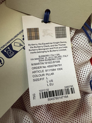 Burberry Men's Martin Red Boxer Swim Shorts Large 81115841004 NWT $340