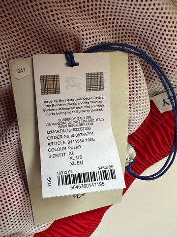 Burberry Men's Martin Red Boxer Swim Shorts XL 81115841004 NWT $340