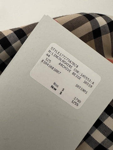Burberry Lincolnshire Archive Beige IP Check Jacket 44 US (54) 8091164 NWT $1790