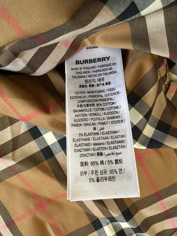 Burberry Women’s Taupe Brown IP Check Button-down Shirt 4 US 8093480 NWT