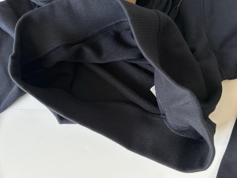 Burberry Talley Logo Checked Sweatshirt with Hoodie Navy L 8084393 NWT $760