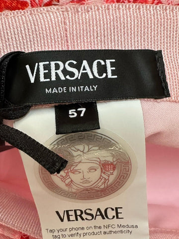 Versace Nylon Twill Barocco Sea Bucket Hat (57 cm) 1012790 Italy NWT $575