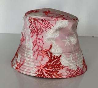 Versace Nylon Twill Barocco Sea Bucket Hat (57 cm) 1012790 Italy NWT $575