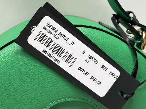 Versace Medusa Head Leather Round Bright Green Crossbody Bag 1021602 IT NWT