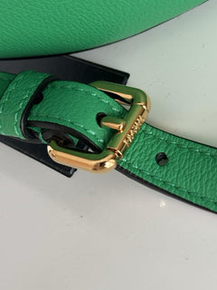 Versace Medusa Head Leather Round Bright Green Crossbody Bag 1021602 IT NWT